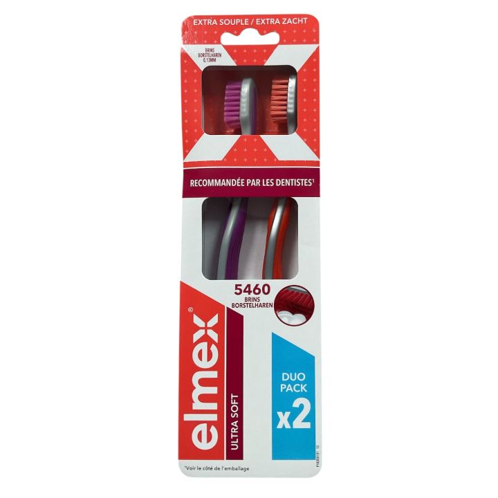 Brosse &agrave; dents Ultra soft extra souple Elmex - 2 brosses &agrave; dents