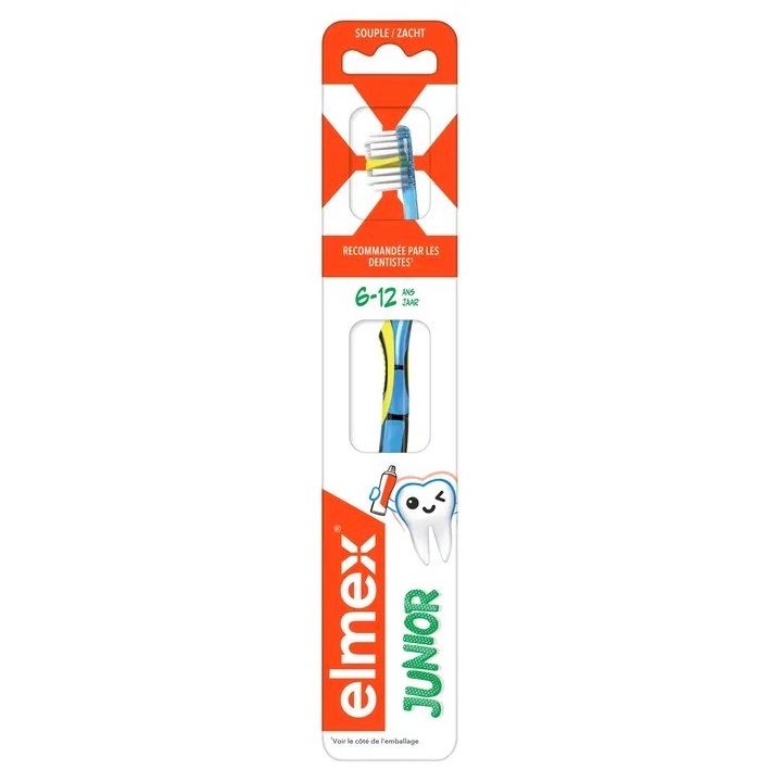 Brosse &agrave; dents souple junior 6-12 ans Elmex - 1 brosse &agrave; dents