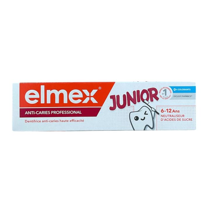 Dentifrice anti-caries professional junior 6-12 ans Elmex - tube de 75ml