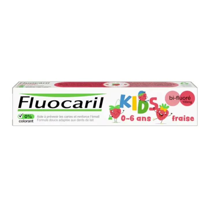 Dentifrice kids 0-6 ans ar&ocirc;me fraise Fluocaril - tube de 75ml