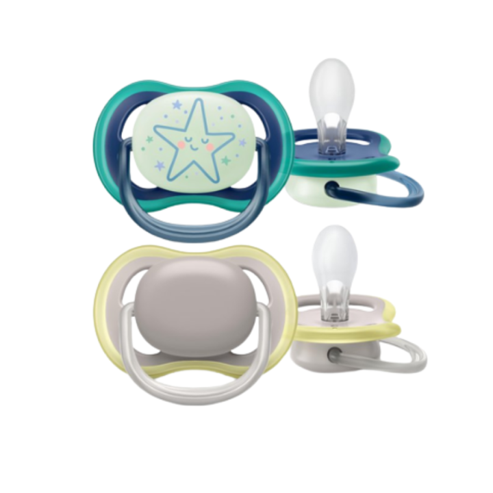 Sucette ultra air day and night 6-18 mois Avent - bo&icirc;te de 2 sucettes