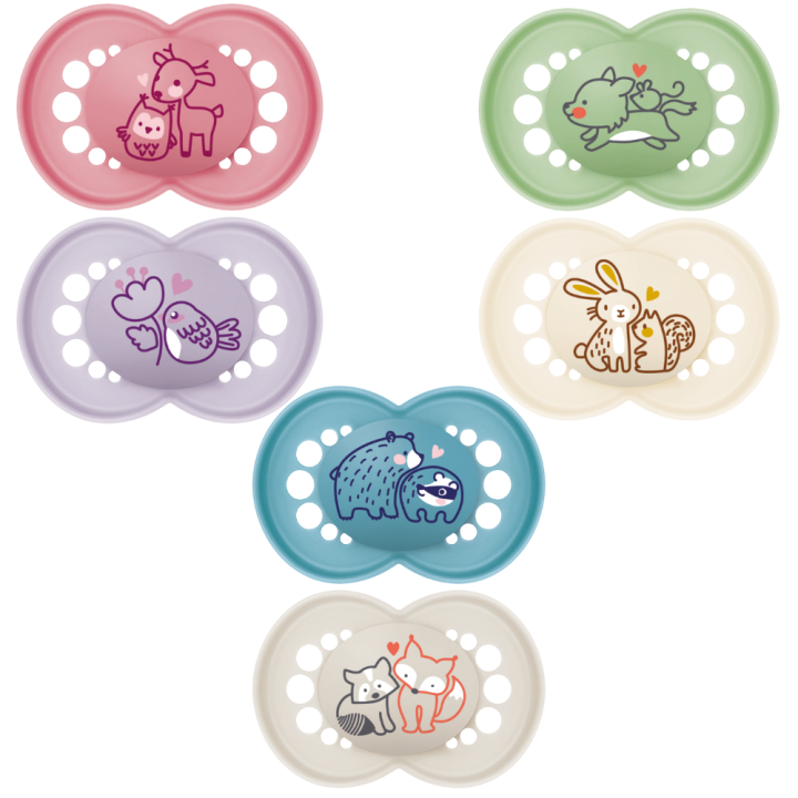 Sucette Original nature 6 mois + MAM - bo&icirc;te de 2 sucettes