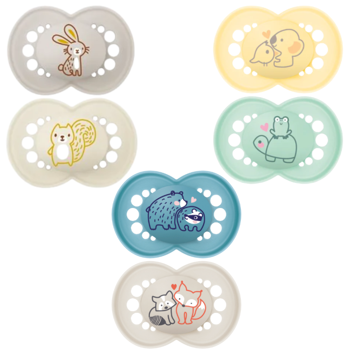 Sucette Original silicone nature 18 mois + MAM - bo&icirc;te de 2 sucettes + boite de st&eacute;rilisation