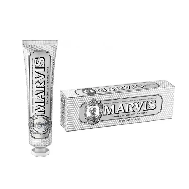 Smokers Whiteining Mint Dentifrice blanchissant pour les fumeurs Marvis - tube de 85ml