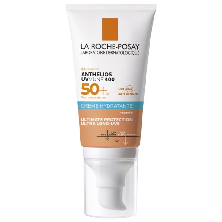 Anthelios UVmune 400 Cr&egrave;me hydratante SPF50+ Teint&eacute; La Roche-Posay - tube de 50 ml