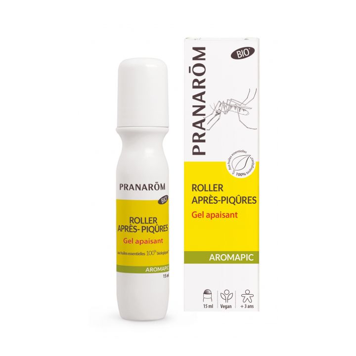 Roller gel apaisant piq&ucirc;res bio Aromapic Pranar&ocirc;m - roll-on de 15ml
