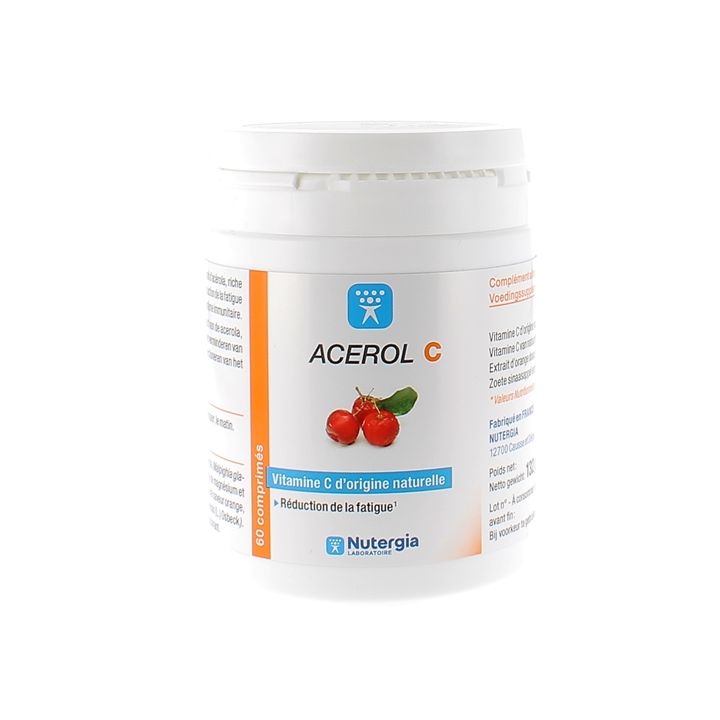Ac&eacute;rol C Nutergia - pot de 60 comprim&eacute;s