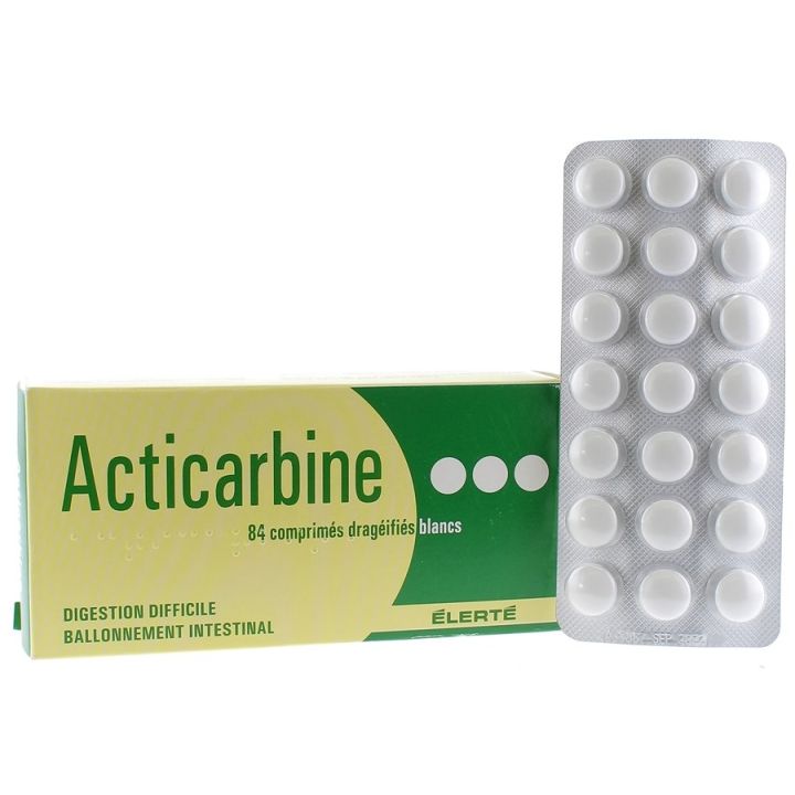 Acticarbine 70 mg digestion difficile Elert&eacute; - boite de 84 comprim&eacute;s