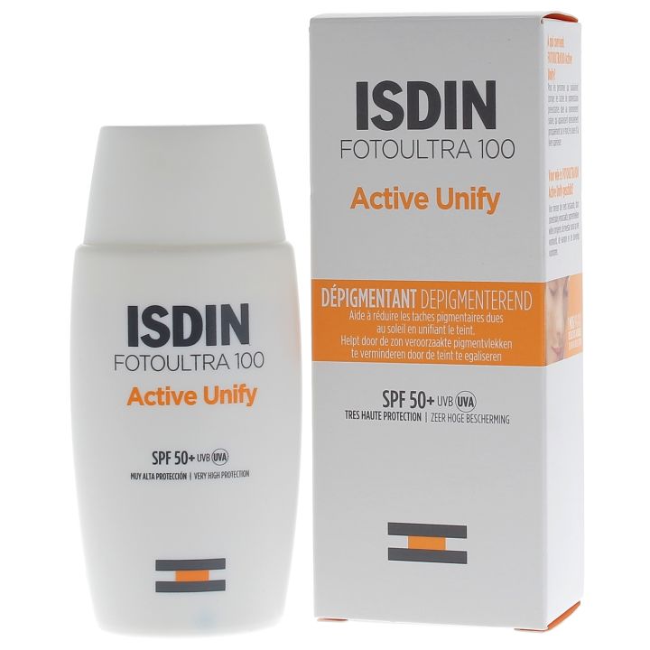Active Unify d&eacute;pigmentant SPF50+ Foto Ultra 100 Isdin - flacon de 50ml