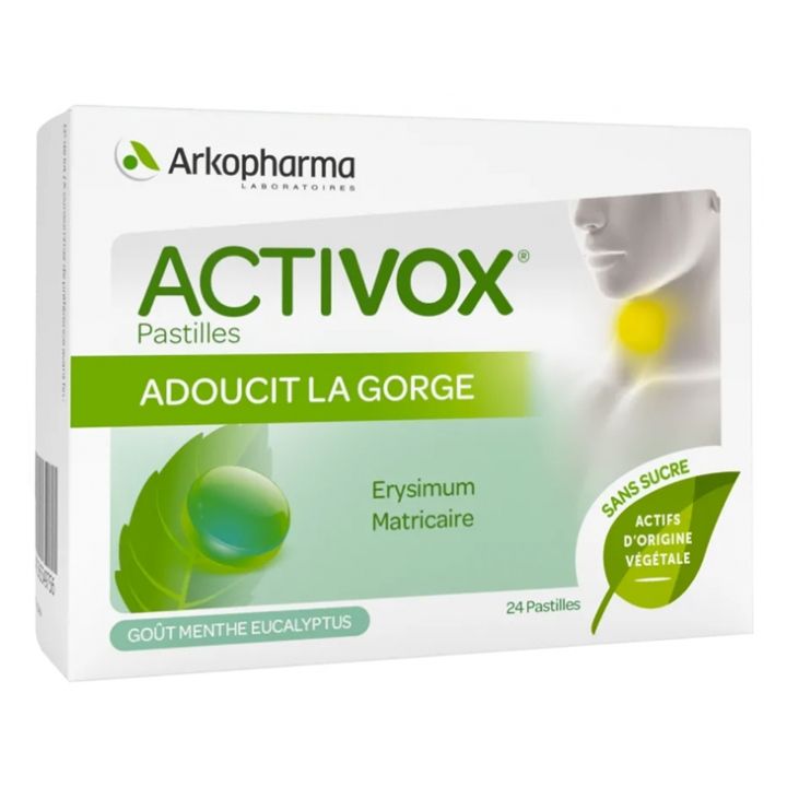 Activox pastilles menthe eucalyptus Arkopharma - bo&icirc;te de 24 pastilles
