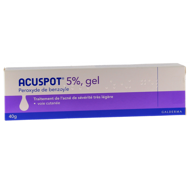 Acuspot 5 % peroxyde de benzoyle gel Galderma - tube de 40g