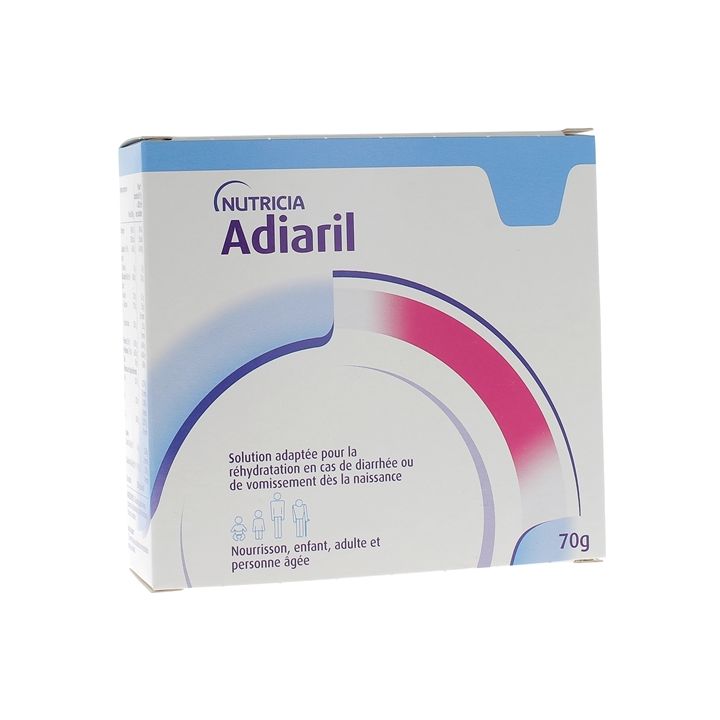Adiaril solution de r&eacute;hydratation pour b&eacute;b&eacute; - bo&icirc;te de 10 sachets
