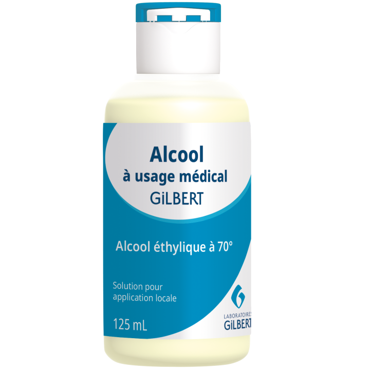 Alcool &agrave; usage m&eacute;dical &agrave; 70&deg; Gilbert - flacon de 125 ml
