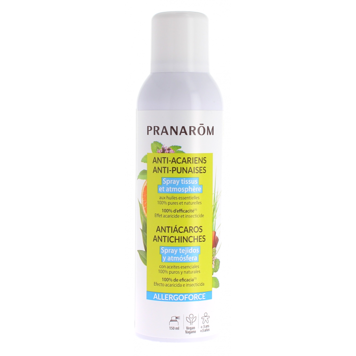 Allergoforce Spray environnement anti-acariens, anti punaises et anti-tiques Pranar&ocirc;m - spray de 150 ml