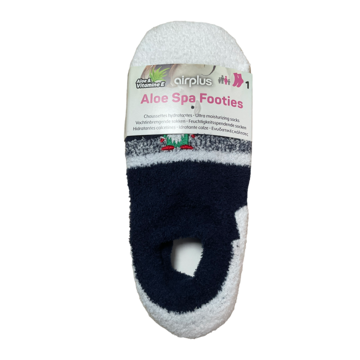 Aloe Spa Footies chaussettes courtes hydratantes 36-41 No&euml;l Airplus - une paire de chaussettes