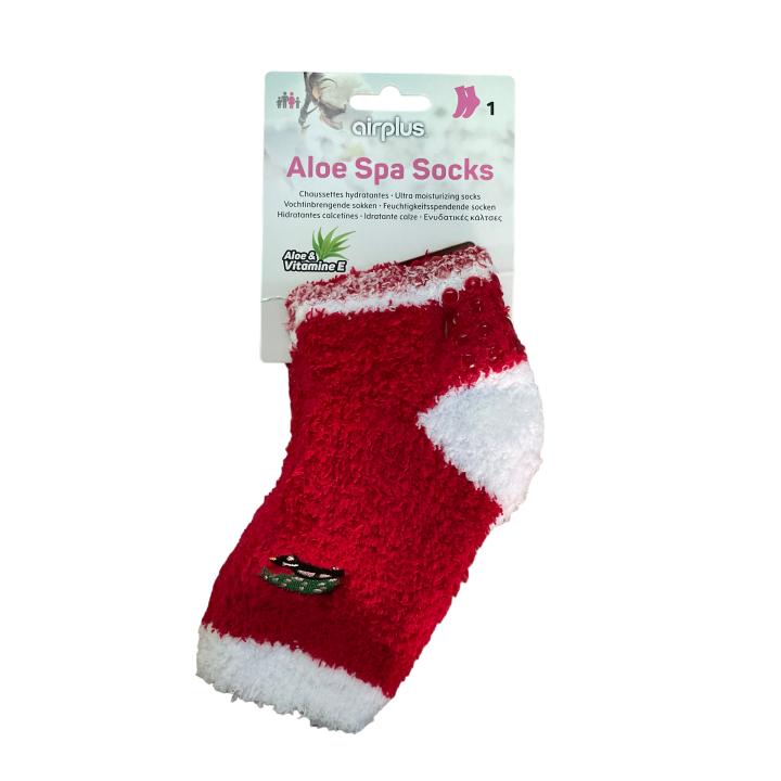 Aloe Spa Socks Chaussettes hydratantes femme No&euml;l Airplus - une paire de chaussettes