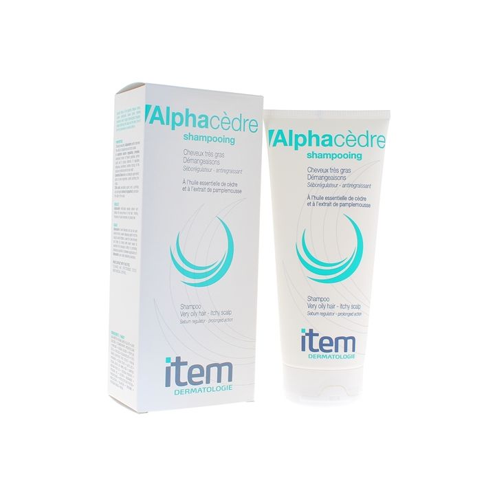 Alphac&egrave;dre Shampoing cheveux tr&egrave;s gras Item Dermatologie - tube de 200 ml