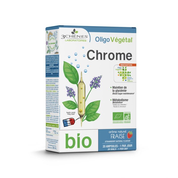 Oligo V&eacute;g&eacute;tal Chrome bio 3 Ch&ecirc;nes - bo&icirc;te de 20 ampoules
