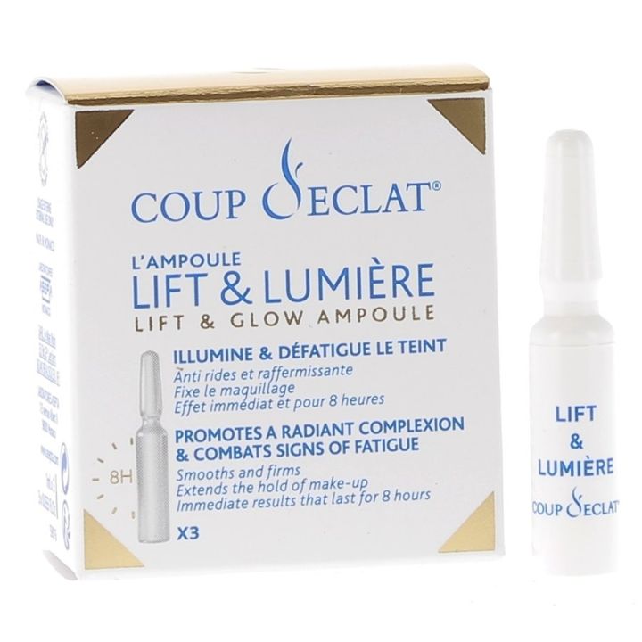 Ampoules lift & lumi&egrave;re Coup d'&eacute;clat - boite de 3 ampoules de 1 ml