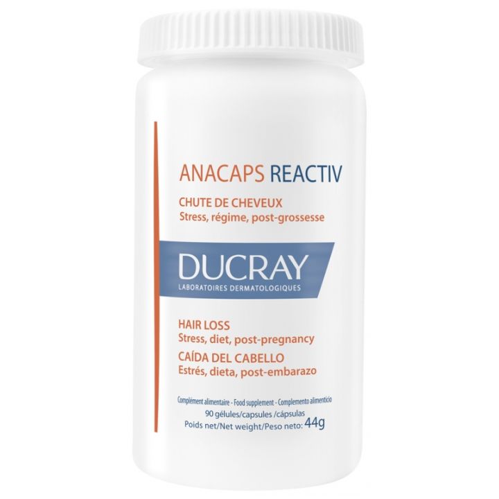 Anacaps reactiv pour cheveux et ongles Ducray - bo&icirc;te de 3x30 capsules &agrave; avaler