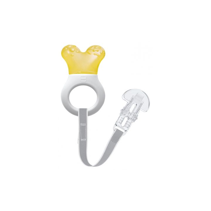 Anneau de dentition r&eacute;frig&eacute;rant avec attache 2 mois et + MAM -  un anneau de dentition