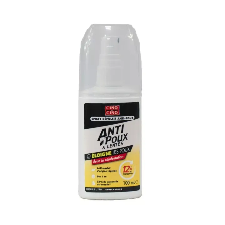 Spray r&eacute;pulsif anti-poux protection 12H Cinq sur Cinq - spray de 100ml