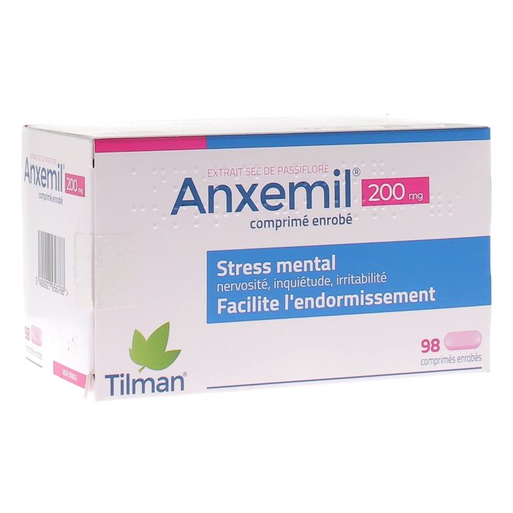Anxemil 200mg stress mental - bo&icirc;te de 98 comprim&eacute;s enrob&eacute;s