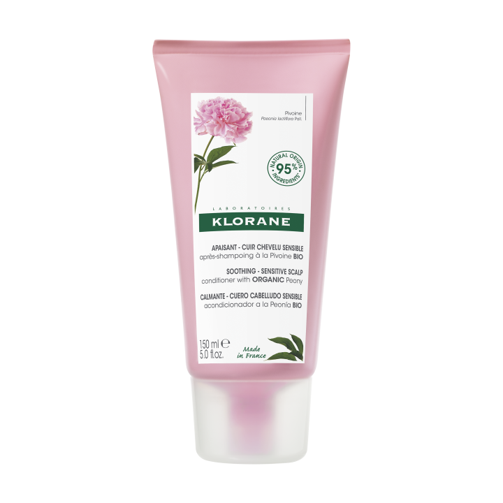 Apr&egrave;s-shampoing apaisant et anti-irritant &agrave; la Pivoine Klorane - tube de 150ml