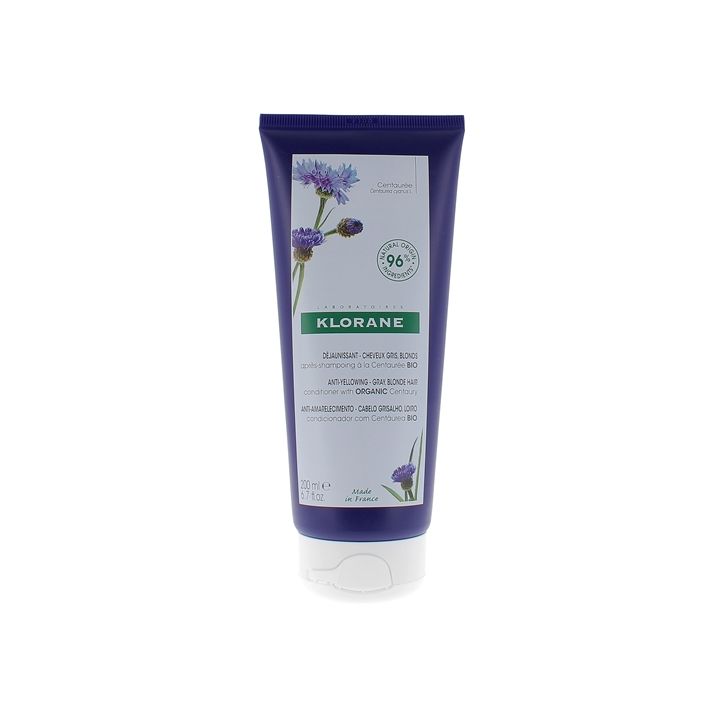 Apr&egrave;s-shampooing d&eacute;jaunissant Centaur&eacute;e bio Klorane - tube de 200 ml