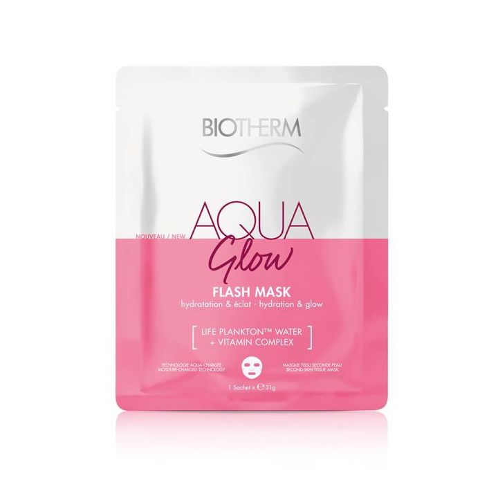 Aqua Glow Masque tissu &eacute;clat et hydratation Biotherm - un masque