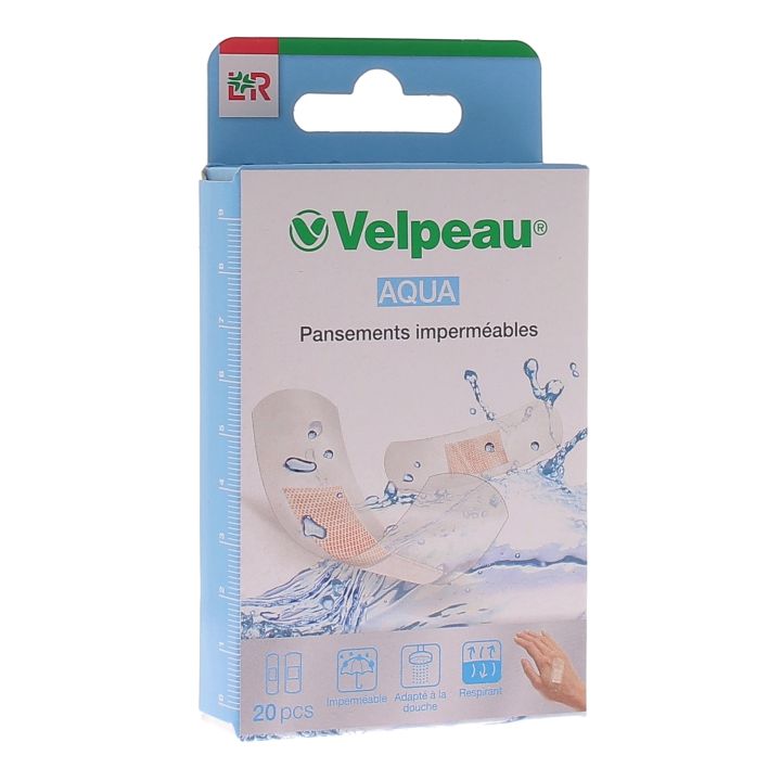 Aqua Pansements imperm&eacute;ables Velpeau - bo&icirc;te de 20 pansements