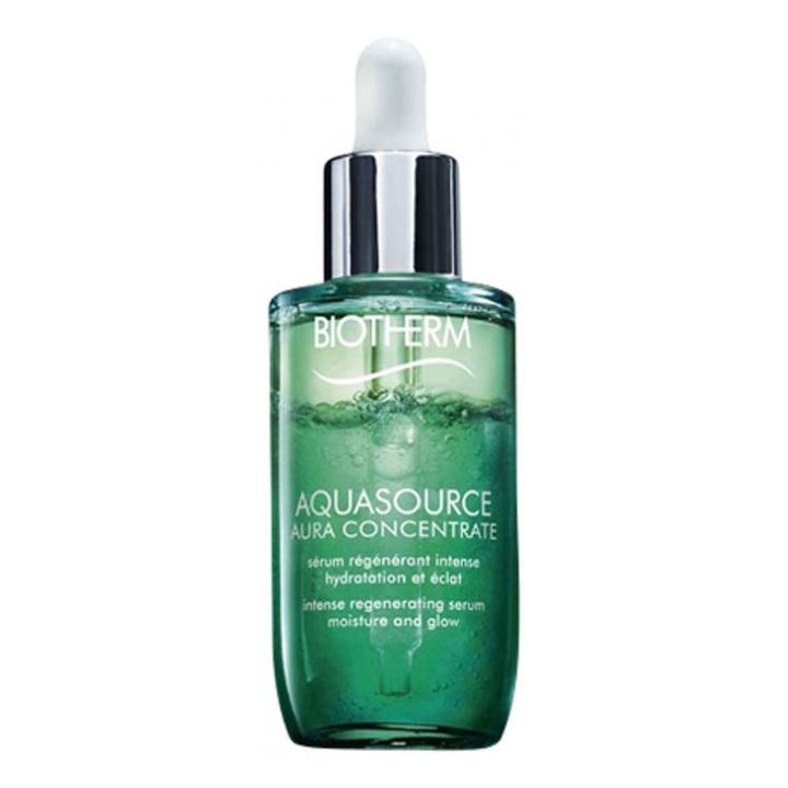 Aquasource Aura Concentrate S&eacute;rum r&eacute;g&eacute;n&eacute;rant intense hydratation et &eacute;clat Biotherm - flacon-pipette de 50 ml
