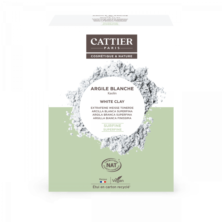 Argile BLANCHE Surfine Cattier - bo&icirc;te de 200 g