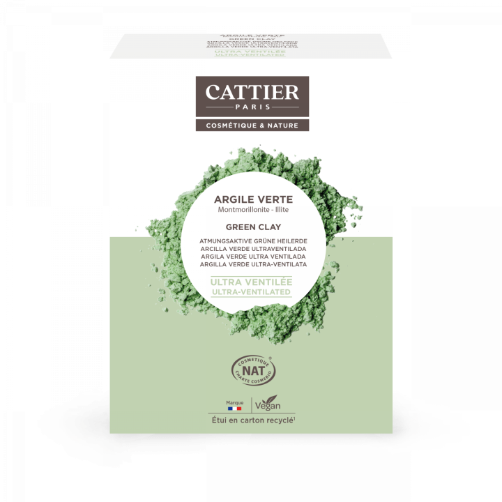 Argile Verte ultra ventil&eacute;e Cattier - bo&icirc;te 250 g