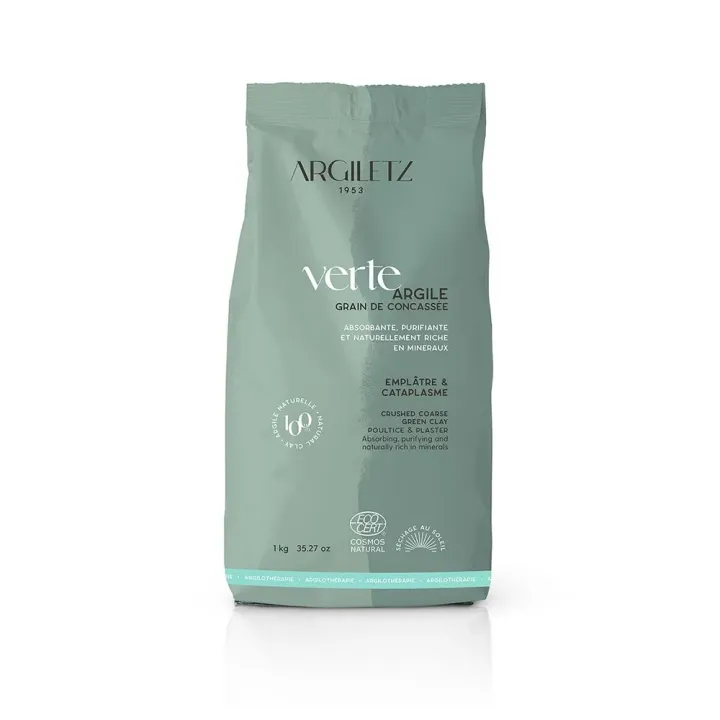 Argile verte concass&eacute;e Argiletz - sachet de 1 kg