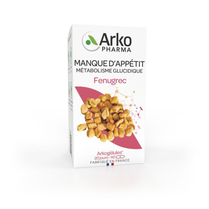 Arkog&eacute;lules Fenugrec bio Arkopharma - bo&icirc;te de 40 g&eacute;lules