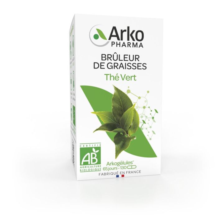 Arkog&eacute;lules Th&eacute; vert bio Arkopharma - bo&icirc;te de 130 g&eacute;lules