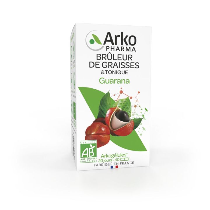 Arkog&eacute;lules Guarana Br&ucirc;leur de graisses Arkopharma - bo&icirc;te de 40 g&eacute;lules