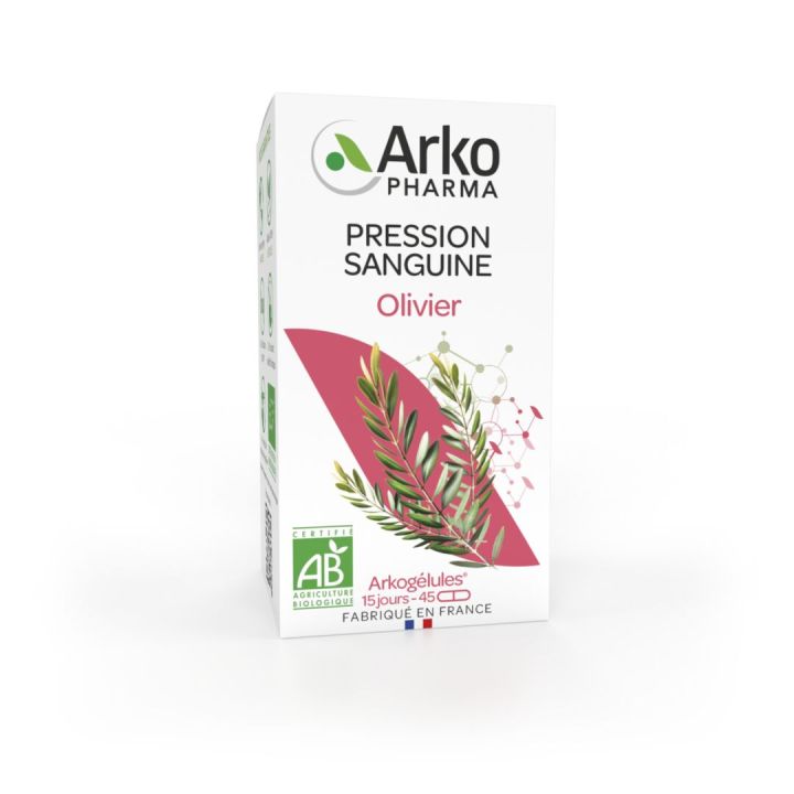 Arkog&eacute;lules Olivier bio pression sanguine Arkopharma - boite de 45 g&eacute;lules