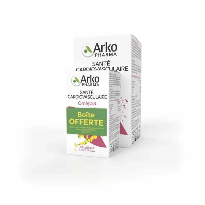 Arkog&eacute;lules om&eacute;ga 3 Arkopharma - bo&icirc;te de 180 g&eacute;lules + 60 g&eacute;lules offertes