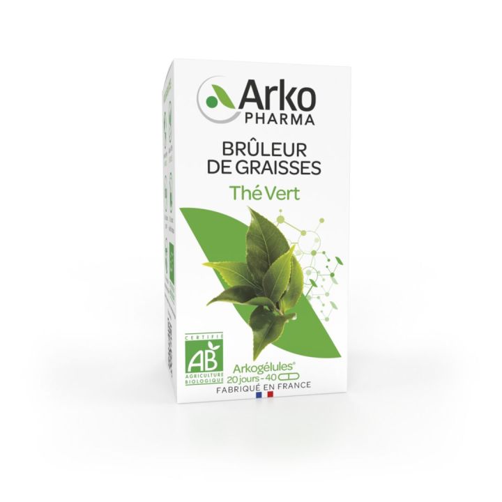 Arkog&eacute;lules th&eacute; vert bio Arkopharma - bo&icirc;te de 40 g&eacute;lules