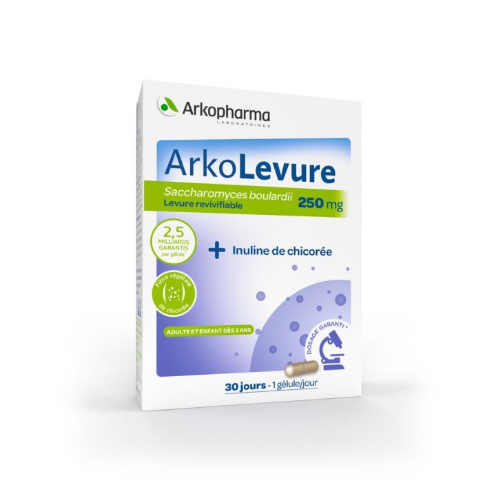 Arkolevure 250 ml Arkopharma - boite de 30 g&eacute;lules