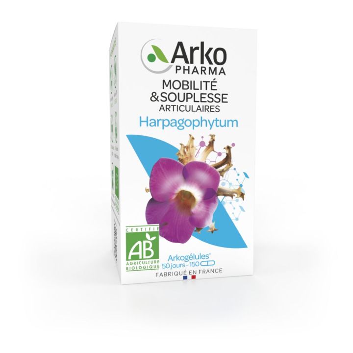 Arkog&eacute;lules Harpagophytum bio Arkopharma - boite de 150 g&eacute;lules