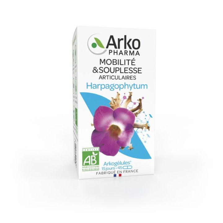 Arkog&eacute;lules Harpagophytum bio Arkopharma - boite de 45 g&eacute;lules