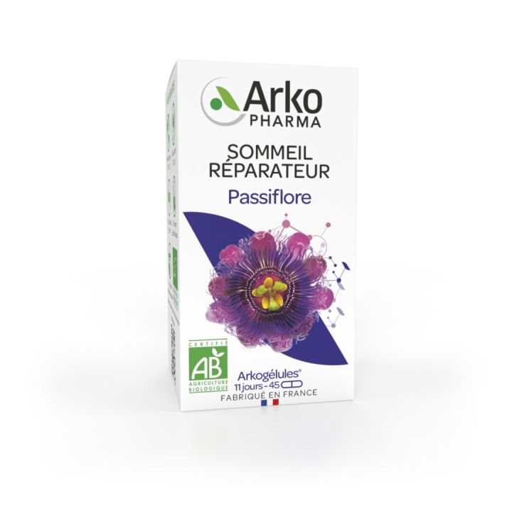 Arkog&eacute;lules Passiflore bio Arkopharma - boite de 45 g&eacute;lules