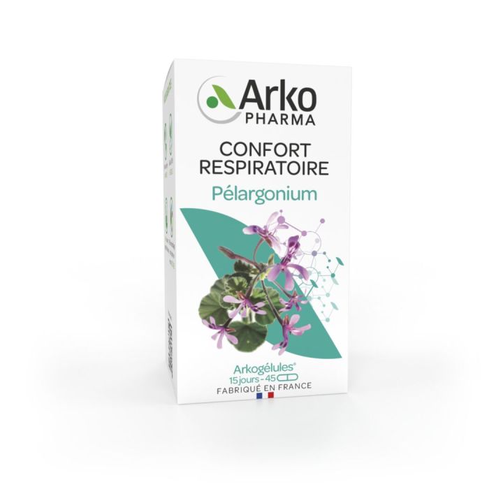 Arkog&eacute;lules P&eacute;largonium Arkopharma - bo&icirc;te de 45 g&eacute;lules