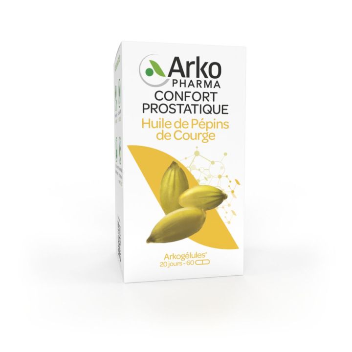 Arkog&eacute;lules Huile de p&eacute;pin de courge Arkopharma - bo&icirc;te de 60 g&eacute;lules