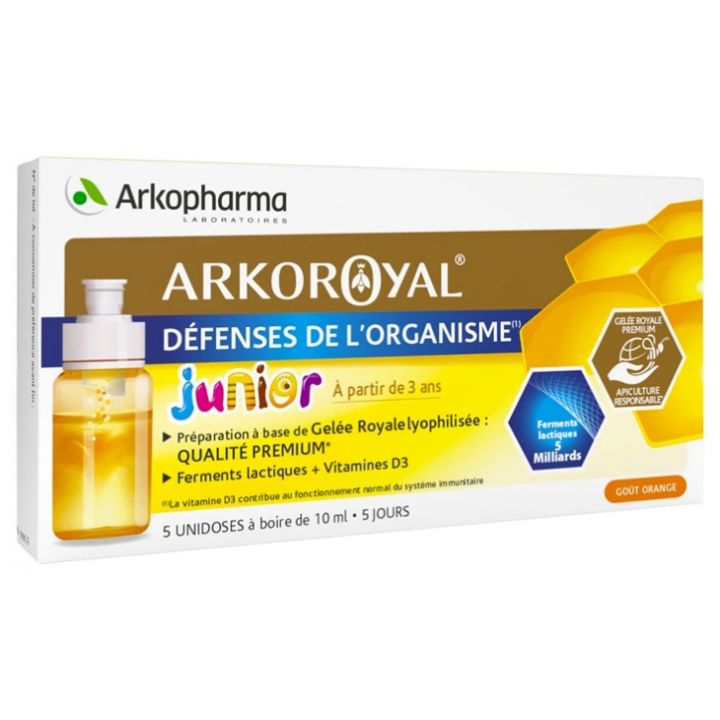 Arkoroyale d&eacute;fenses de l'organisme Junior Arkopharma - Boite de 5 unidoses