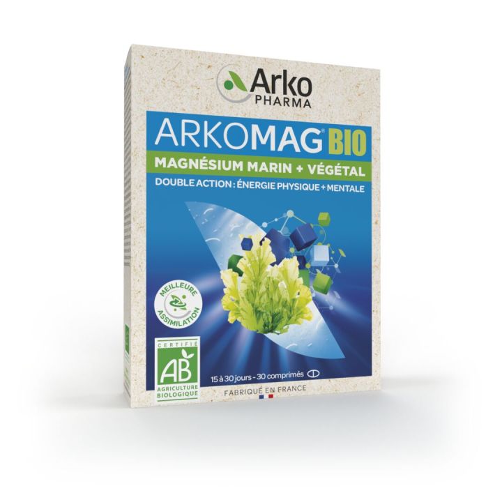 Arkomag bio Arkopharma - bo&icirc;te de 30 comprim&eacute;s