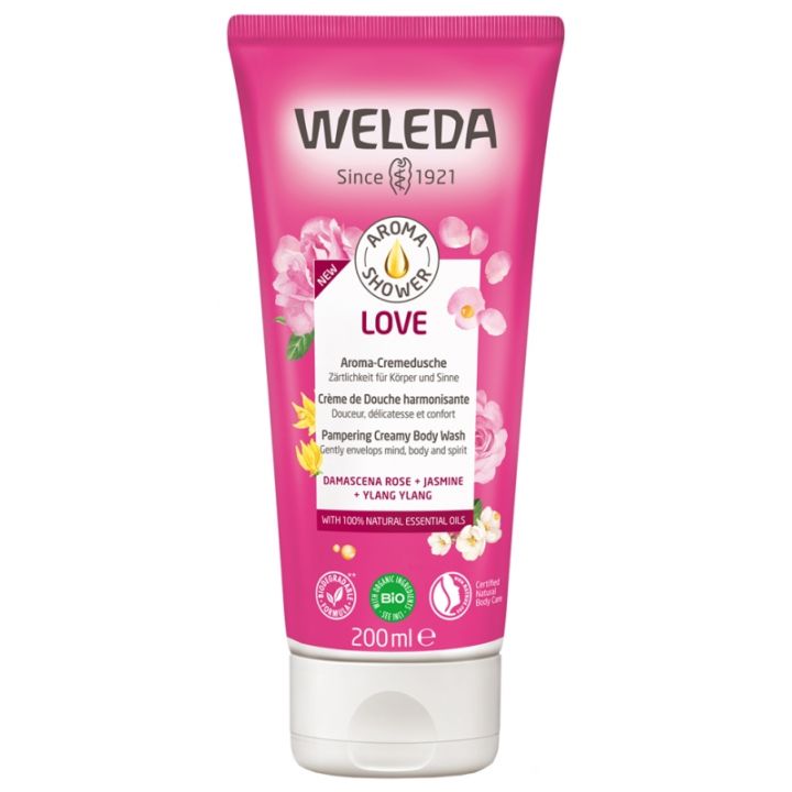 Aroma Shower Love Cr&egrave;me de douche harmonisante Weleda - tube de 200ml